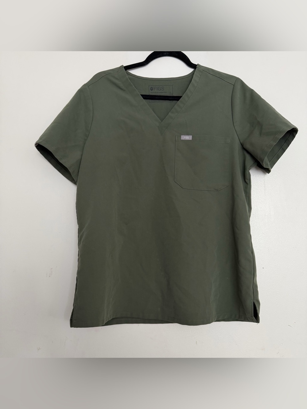 Women’s FIGS Catarina One-Pocket Scrub Top Moss 1620 Size Large